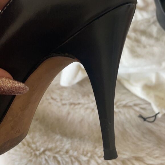 Manolo Blahnik black open toe heels - Picture 4 of 4